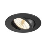 SLV New Tria 68 Faretti Aluminium Nero Il Giro 8.3W 750lm 38D - 930 Luce Calda -  | Ritaglio 68mm -  Miglior Resa Cromatica - Dimmerabile 