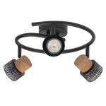 Ledvance LED Decor Faretti Cork Acciaio Spirale Nero 10W 690lm - 827 Bianco Molto Caldo | Dimmerabile