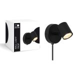 D'Lite Luce Da Parete Trop Sabbioso Nero | Adatto Per 1x GU10
