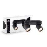 D'Lite Soffitto Faretti Clio Nero Inclinabile| Adatto per 2x GU10