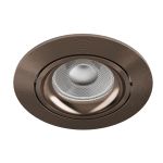 Noxion Incasso Faretti Vision MR16 Inclinabile Lucido Bronze | 82mm - Ritaglio 69mm - IP20 - Incl. GU10 Attacco