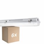 Confezione Multipack 6x Ledvance LED Stagna Alloggio MT Gen 3 IP65 | Adatto per 2x120cm Tubo LED