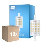 Confezione Multipack 10x Philips CorePro LED R7S Linear 78mm Chiara 7W 1000lm - 840 Bianco Freddo | Sostitutiva 60W
