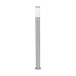 Eglo Lampada a piedistallo Helsinki Acciaio Inossidabile | IP44 - Adatto per 1x E27 - Sensore Di Movimento