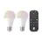 Pacco doppio Eglo LED E27 Pera Chiara Filamento 11W 1300lm - 827-865 Regolabile Bianca + RGB | Sostitutiva 100W