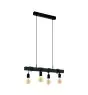Eglo Luce Pendente Townshend Acciaio Legna Nero | IP20 - Adatto per 4x E27 