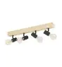 Eglo Luce da soffitto Townshend 3 Legna Acciaio Nero | IP20 - Adatto per 4x E27 